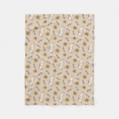 Elegante Blumenhäschen-Muster-Ostern-Fleece-Decke Fleecedecke (Vorderseite)