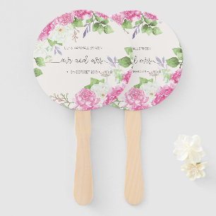 Elegante Blumenherr-u. Frau-Wedding Handfans Fächer