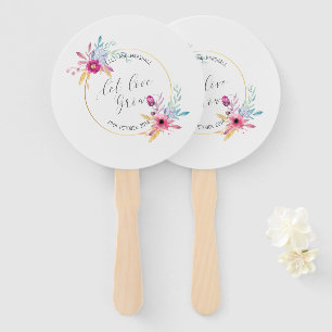 Elegante Blumenherr-u. Frau-Wedding Handfans Fächer