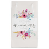 Elegante Blumenherr-u. Frau-Wedding | Kleine Geschenktüte (Vorderseite)