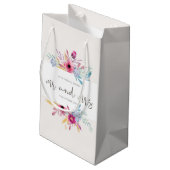 Elegante Blumenherr-u. Frau-Wedding | Kleine Geschenktüte (Rückseite Schrägansicht)