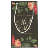 Elegante Blumenherr-u. Frau-Wedding | Kleine Geschenktüte (Rückseite)