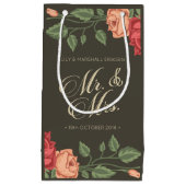 Elegante Blumenherr-u. Frau-Wedding | Kleine Geschenktüte (Vorderseite)