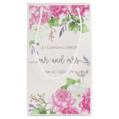 Elegante Blumenherr-u. Frau-Wedding | Kleine Geschenktüte (Rückseite)