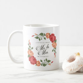 Elegante Blumenherr-u. Frau-Wedding | Tasse