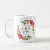 Elegante Blumenherr-u. Frau-Wedding | Tasse (Links)
