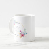 Elegante Blumenherr-u. Frau-Wedding | Tasse (Vorderseite Links)