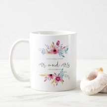 Elegante Blumenherr-u. Frau-Wedding | Tasse