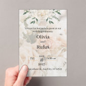 elegante Blumenhochzeit Acryleinladungen (Insitu (Handheld))