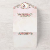 Elegante Blumenhochzeit All In One Einladung (Außenbereich)