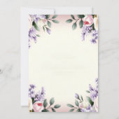 Elegante Blumenhochzeit | Aquarell Einladung (Rückseite)