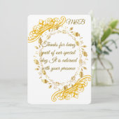 Elegante Blumenhochzeit Danke-Card-Set Dankeskarte (Stehend Vorderseite)