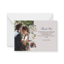 Elegante Blumenhochzeit Dankeschön Card Custom Fot