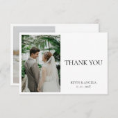 Elegante Blumenhochzeit Dankeschön-Karte Begleitkarte (Vorne/Hinten)