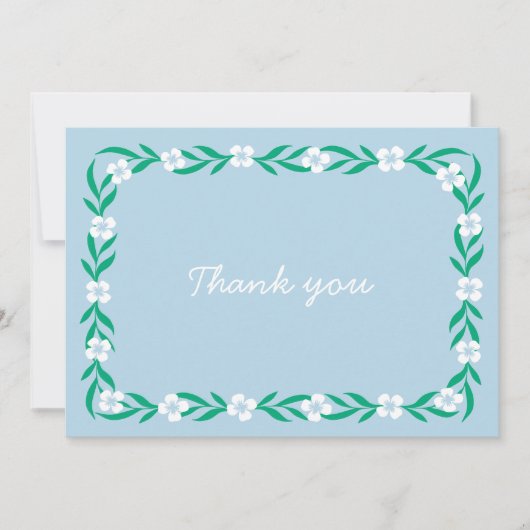 Elegante Blumenhochzeit Dankeschön-Karte Dankeskarte (Vorderseite)