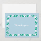 Elegante Blumenhochzeit Dankeschön-Karte Dankeskarte (Vorne/Hinten)