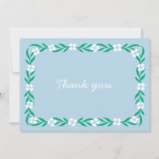 Elegante Blumenhochzeit Dankeschön-Karte Dankeskarte
