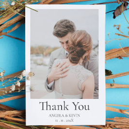 Elegante Blumenhochzeit Dankeschön-Karte mit indiv RSVP Karte