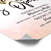 Elegante Blumenhochzeit Das Bar ist ein Open Drink Poster (Ecke)