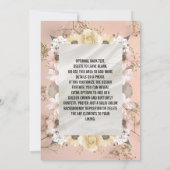 Elegante Blumenhochzeit Einladung (Rückseite)