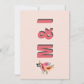 Elegante Blumenhochzeit Einladung (Rückseite)