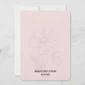Elegante Blumenhochzeit Einladung (Rückseite)