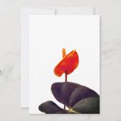 Elegante Blumenhochzeit Einladung (Rückseite)