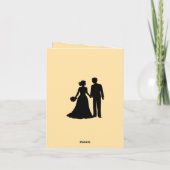 Elegante Blumenhochzeit Einladung (Rückseite)