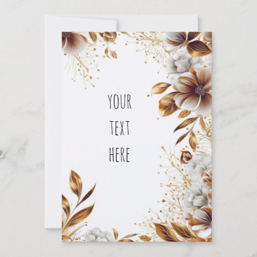 Elegante Blumenhochzeit Einladung (Vorderseite)