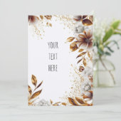 Elegante Blumenhochzeit Einladung (Stehend Vorderseite)