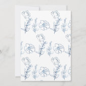 Elegante Blumenhochzeit Einladung (Rückseite)