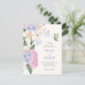 Elegante Blumenhochzeit Einladung (Stehend Vorderseite)