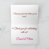 Elegante Blumenhochzeit Einladung (Innenseite)