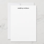 Elegante Blumenhochzeit Einladung (Rückseite)