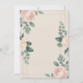 Elegante Blumenhochzeit Einladung (Rückseite)