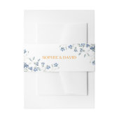 Elegante Blumenhochzeit Einladungsbanderole (Vorderseite Beispiel)