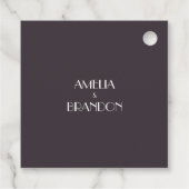 Elegante Blumenhochzeit Geschenkanhänger (Rückseite)