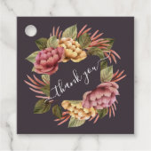 Elegante Blumenhochzeit Geschenkanhänger (Vorderseite)