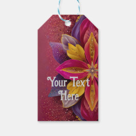 Elegante Blumenhochzeit Geschenkanhänger