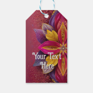 Elegante Blumenhochzeit Geschenkanhänger