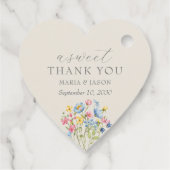 Elegante Blumenhochzeit Geschenkanhänger (Rückseite)