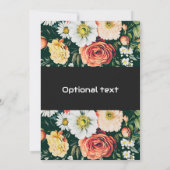 Elegante Blumenhochzeit - individuell anpassbar Einladung (Rückseite)