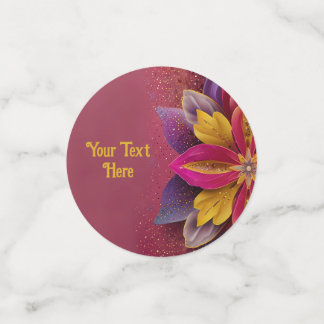 Elegante Blumenhochzeit Konfetti