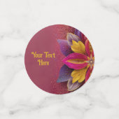 Elegante Blumenhochzeit Konfetti (Klein Vorderseite)