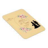 Elegante Blumenhochzeit Magnet (Rechte Seite)