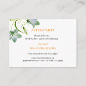 Elegante Blumenhochzeit nach dem Party Begleitkarte (Vorderseite)