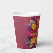 Elegante Blumenhochzeit Pappbecher (Rückseite)