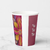 Elegante Blumenhochzeit Pappbecher (Rechts)