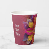 Elegante Blumenhochzeit Pappbecher (Vorderseite)