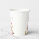 Elegante Blumenhochzeit Pappbecher (Rechts)